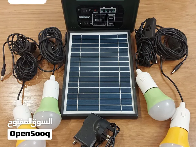 Rechargeable Power Station with Light Bulbs & Solar