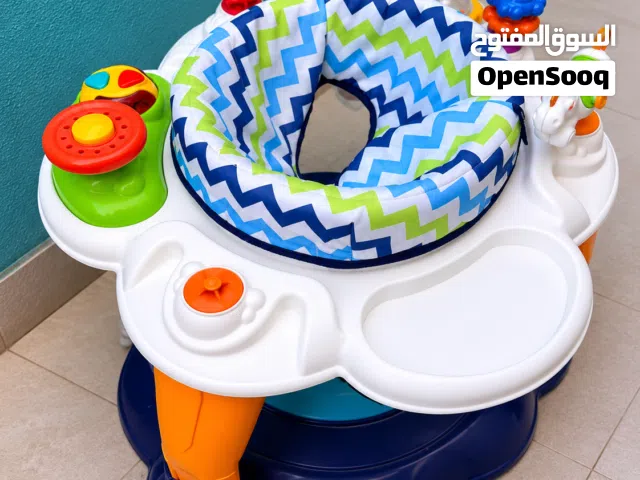 Colorful Baby Walker with Padded Seat, Toys, Music, Activity Tray and Play Center for Babies