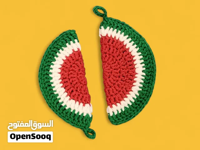 Watermelon charm keychain Crochet- Handmade