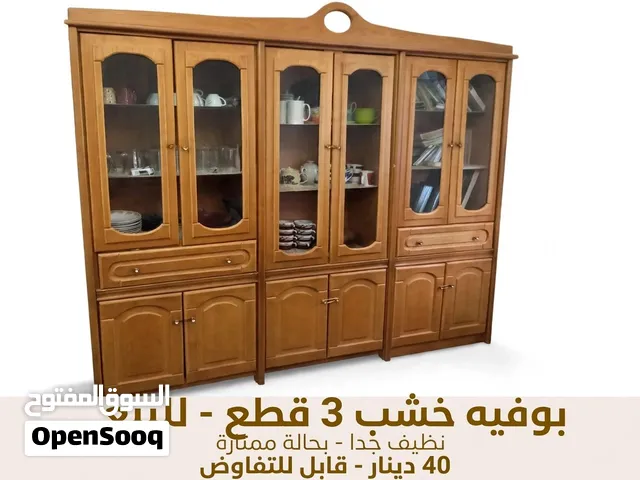 > بوفيه خشب 3 قطع للبيع - 40 دينار قابل للتفاوض