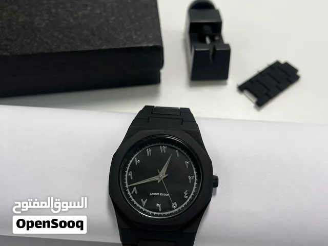 Limited Edition Black Polycarbonate Watch with Arabic Numerals – Quartz Movement