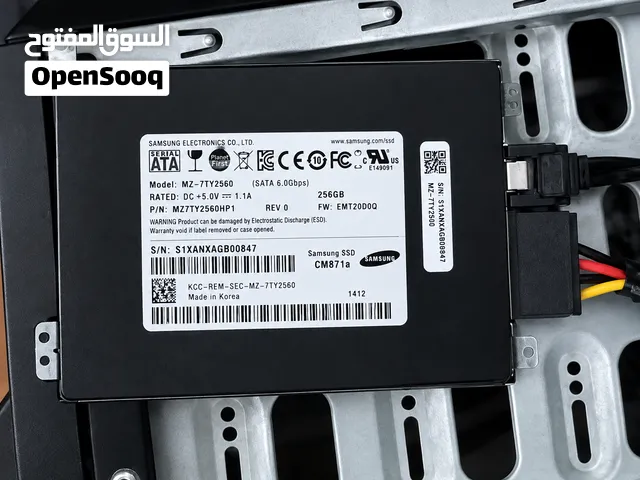 للبيع SSD Samsung أصلي  Samsung CM871a الموديل: MZ-7TY2560 السعة: 256GB النوع: SSD المقاس: 2.5 إنش ا