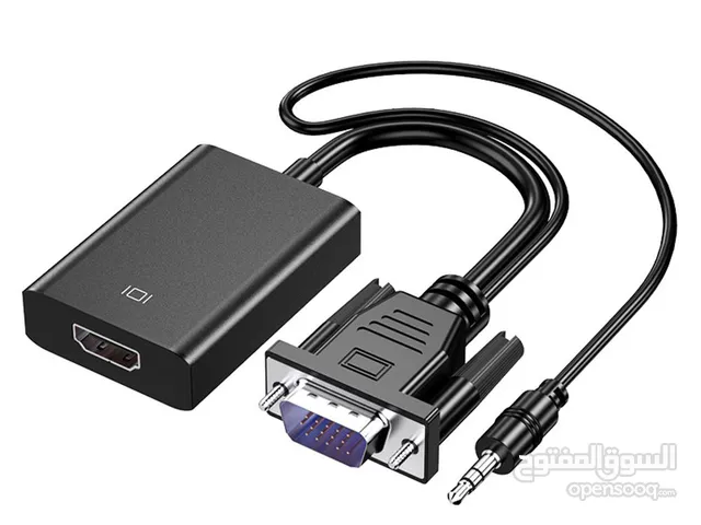 وصلة من VGA الى HDMI مع صوت + كيبل شحن