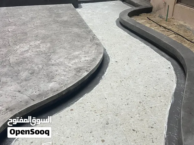 تنفيذ ارضيات خرسانه مطبوعه  تنفيذ الشالات والنوافير على اعلى مستوى  تفيد اعمال الايبوكسي والحمايه