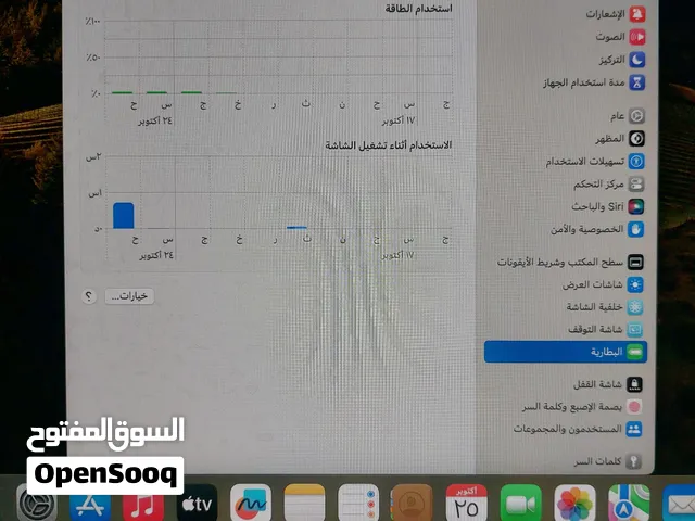 للبيع جهاز MacBook Air M3 (مقاس 13.6 بوصة) بحالة ممتازة جداً بدون أي خدووش أو عيوب.