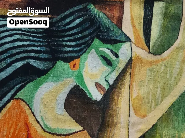 تابلوه سجاد يدوى مقاس 160×140 لوحه فنيه رسم فنان تشكيلى معروف وتنفيذه كسجاده يدوى تعلق على الحائط