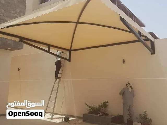 مظلات سيارات مظلات حدائق سواتر تركيب برجولات