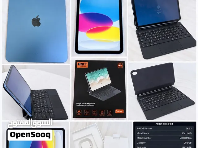 Apple iPad A16 256GB Wi-Fi Blue  100% Battery + Keyboard  Warranty