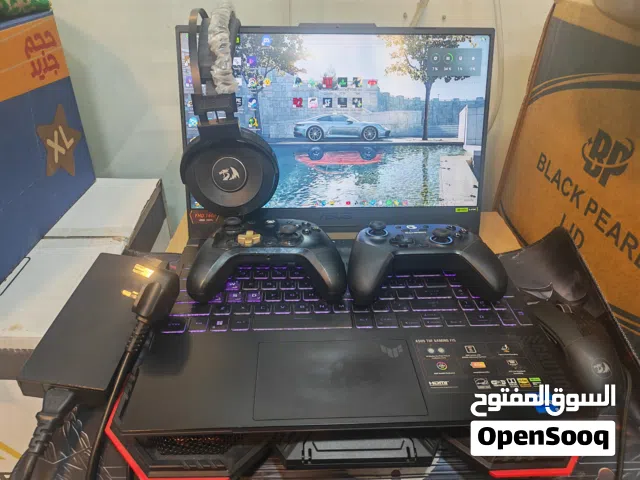 للبيع بكج قيمنق متكامل خارق ومعدل  ASUS TUF F15 كرت RTX 4070 + كامل الملحقات