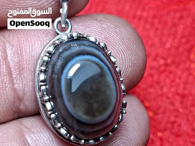 تعليقه فضه بحجر سليماني جزع فاخر