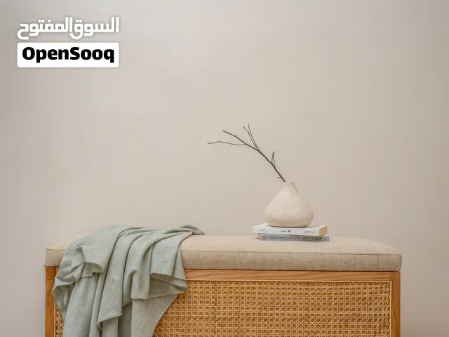 بانكيت من الأرو الطبيعي بلون خشبي - معزول راتان طبيعي يدوي - ماركة ظلال- مقاس 40× 110× 47.5