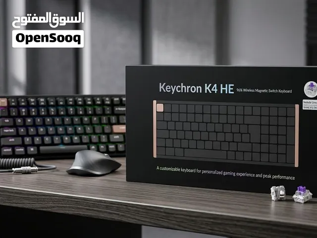 كيبورد Keychron K4 HE مغناطيسي لاسلكي احترافي بحجم 96% مع إضاءة RGB وتقنية Hall Effect