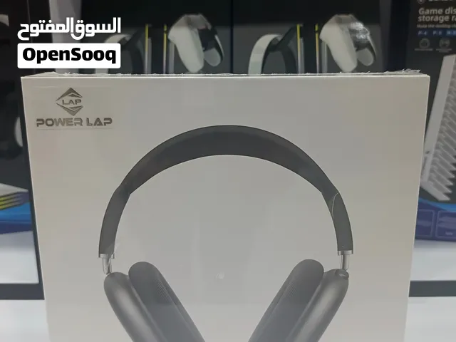 سماعة رأس لاسلكية فوق الأذن من ماركة Power Lap (الجيل الثاني)، تتميز بتصميم عصري شابه لسماعات إيربود