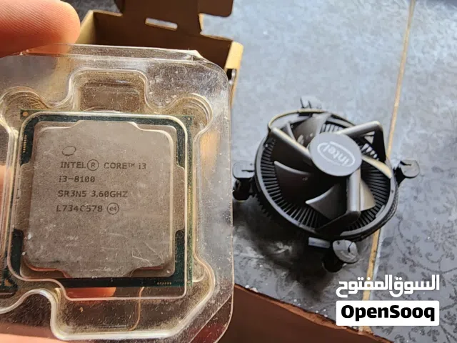 معالج عرطة i3-8100 الجيل الثامن مع مبرد وكالة جديد بكرتونه ومعاه كرت شاشة داخلي