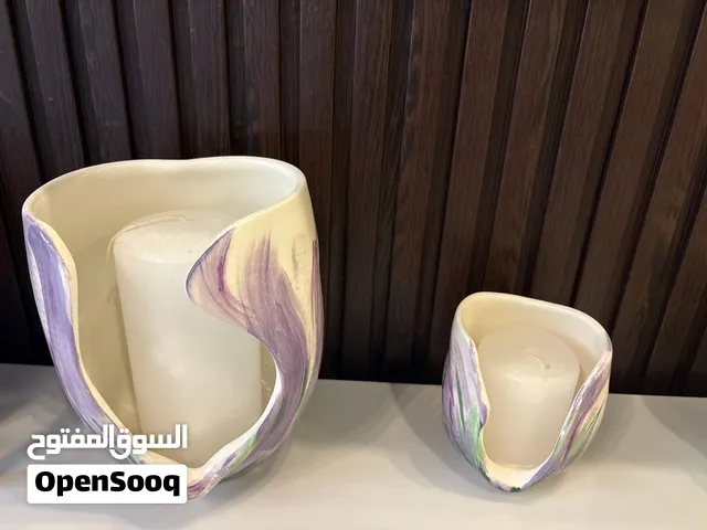 Handmade painted porcelain candles