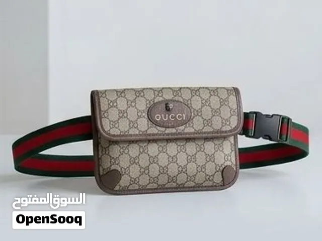 GG Supreme Pattern Waist Bag / Belt Bag - Brown & Green Strap