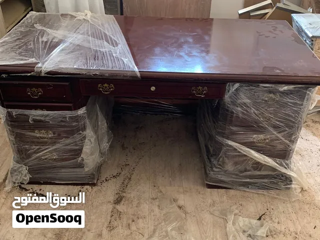 مكتب تنفيذي كلاسيكي فاخر من خشب طبيعي أصلي (حالة ممتازة)