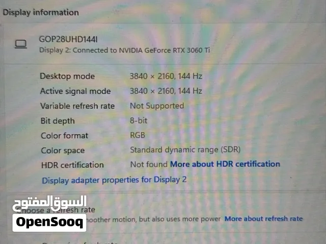 Game on Monitor 144hz 4K