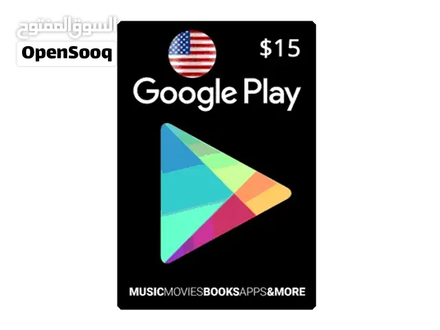بطاقة كوكل بلاي امريكي USA بقيمة 15$