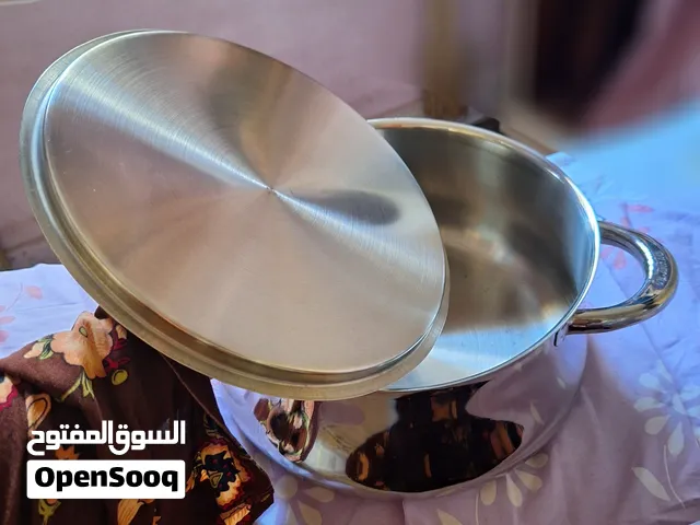 طقم حلل بومبية استانلس استيل مختوم تقيل محمل 10/18 الأهرام ..