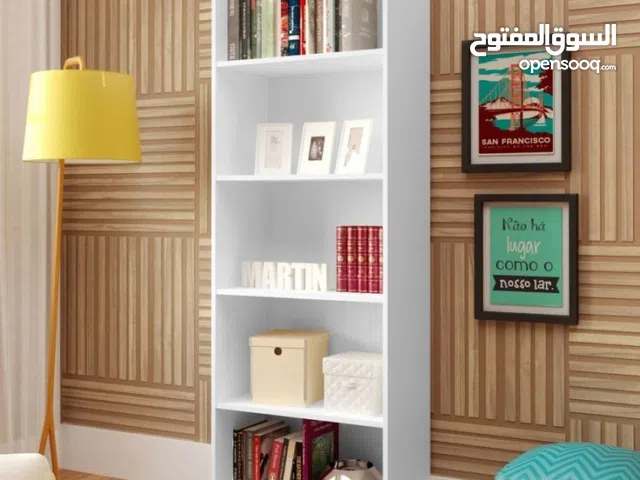 خزانة مكتبية للكتب او للملفات عدة الوان ارتفاع مترين عرض 80سم عمق 30سم  6 خانات للكتب خشب لامينيت