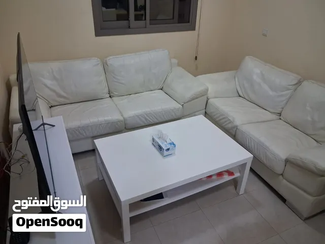 Single bed + table with 6 chairs + sofa double 2 peaces all together