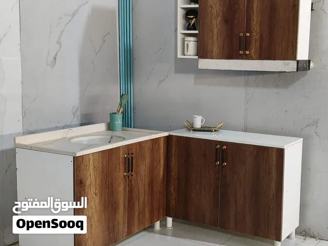 كاونتر خشب تركي mdf قياس متر ارضي وملحق وسنك مرم. الوان حديثه صناعه متميزه درجه اولى
