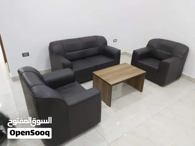 كنب مكتبي طقم 4 مقاعد جلد توصيل مجاني