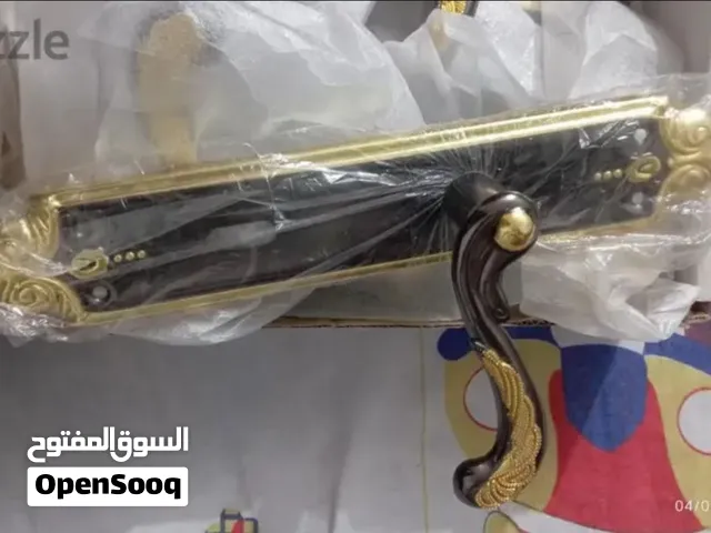 طقم أوكرة باب كلاسيك فاخر اسود و ذهبی جدید مقبض باب دیکوری