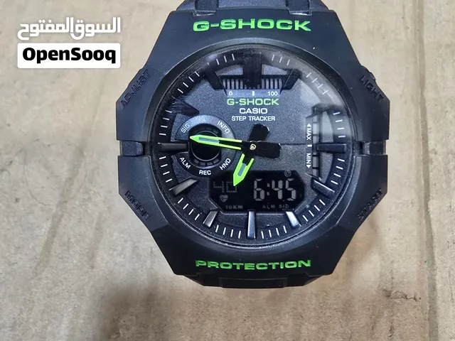 ساعه كاسيو اسود عقارب+رقمي اصلي مستعمل قليل شبه جديد