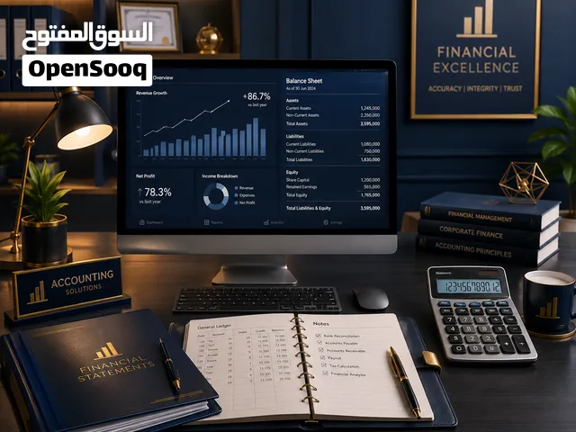 إعداد ميزانيات مدققة معتمدة لجميع الشركات والمؤسسات الفردية باسرع وقت واعلي مهنيه وتقديم التقارير