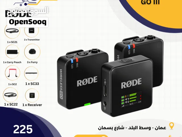 ميكرفون كاميرا رود Rode Wireless Go 3 - Compact Wireless Microphone System, Transmitter and Receiver