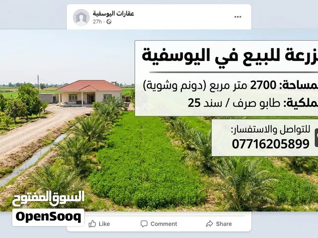 مزرعة للبيع بغداد اليوسفية