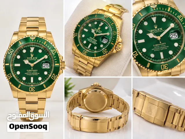 Green & Gold Luxury Style Wristwatch