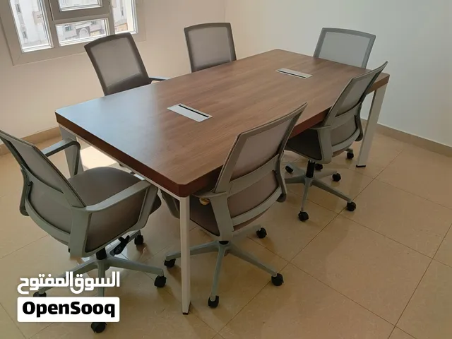 Office Meeting Table with 6 Ergonomic Chairs – Excellent Condition