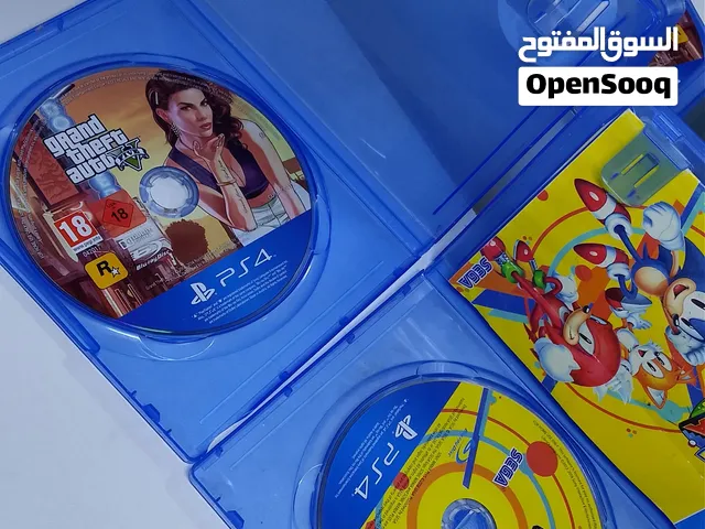 PS4 GTA 5 + Sonic Mania نسخة بريطانية دسكاتPS4 GTA 5 + Sonic Mania   ديسكات PS4 اصلية GTA 5 + Soni