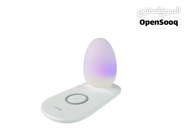 تيبل لامب بيضة LED  شاحن لاسلكي 15W 7 الوان شاحن لاسلكي سريع جدا مصباح LED + عصري  RGB