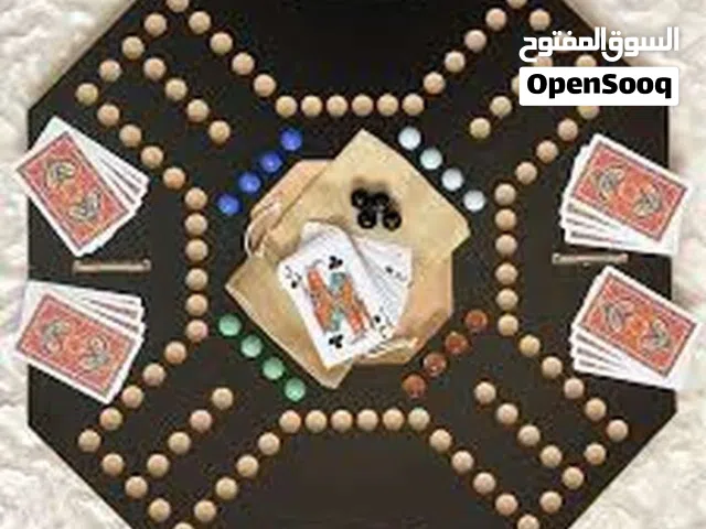 طاولة بورد  جكارو  الخشب مع الشده و الجلول طاولات  فصالات طوي و طاوله عاديه 4 لاعبين و ستة لاعب