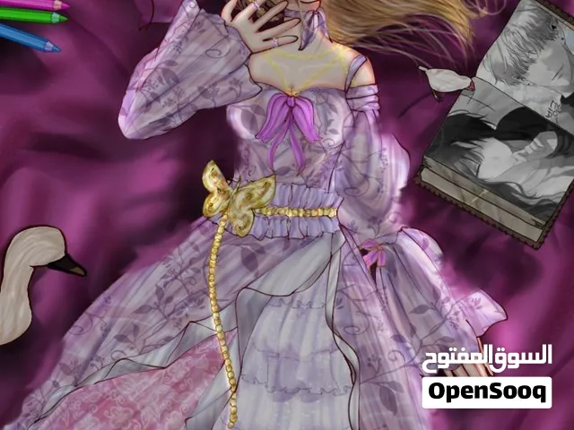 رسم حسب الطلب بتفاصيل وخلفية، متوفر رسم الكتروني رقمي فقط