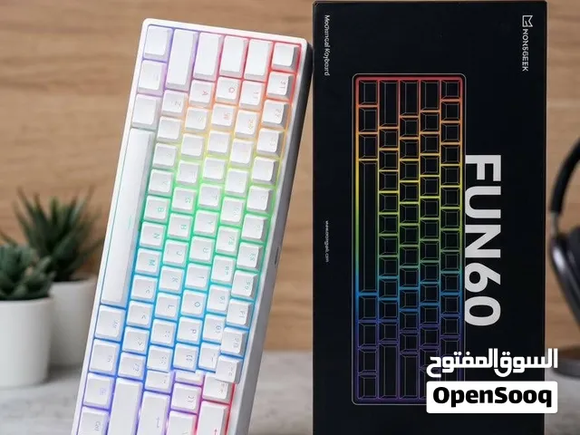 MonsGeek FUN60 – كيبورد ميكانيكي تصميم مدمج 60% لتوفير مساحة أكبر لحركة ا احترافي  gaming