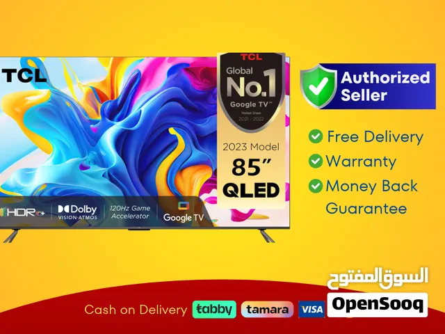 TCL 85 inch Smart QLED TV - 4K - 120Hz, 85C645