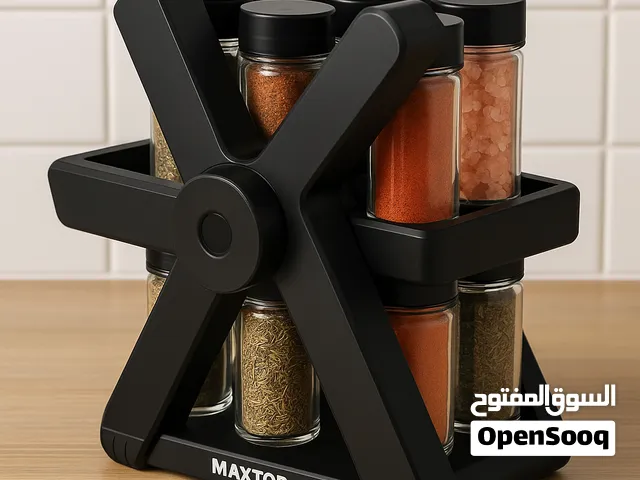 رف توابل دوّار بـ 18 عبوة – من ماركة MAXTOP شامل توصيل