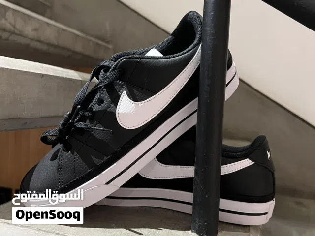 حذاء نايك أصلي جلد أسود جديد توصيل مجاني Original Nike Black Leather Shoes Box Sealed Free delivery