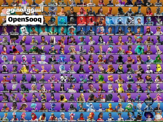 حساب فورت نايت فيه 290 سكن وسيزون الثالث و اكس كريتوس