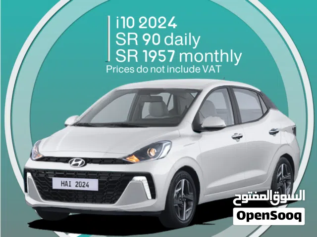 Hyundai Grand i10 2024 for rent in Tabuk - Free delivery for monthly rental