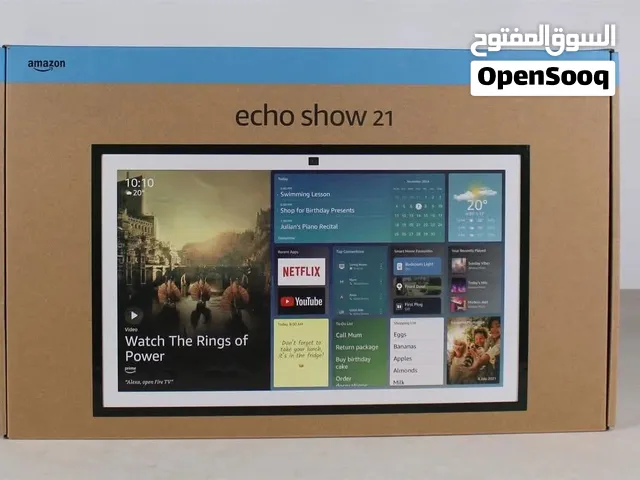 جهاز Amazon Echo Show 21، وهو أكبر شاشة ذكية من أمازون بحجم 21 بوصة وبدقة عالية Full HD.