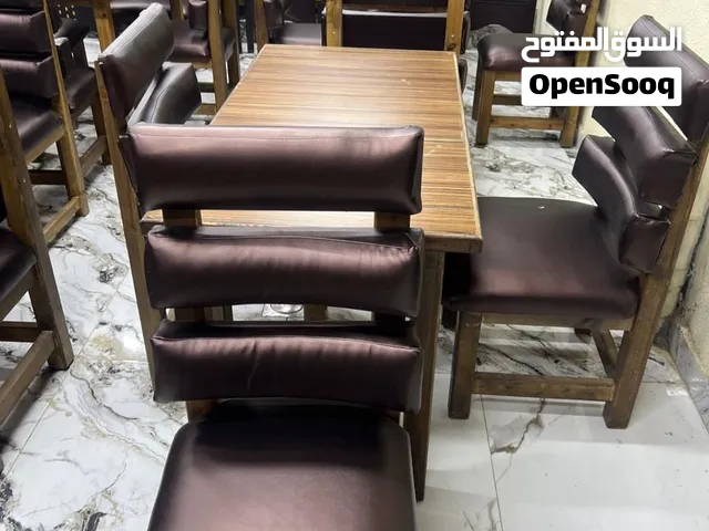 #طاولات #كافيه #4كراسي مستعمل بحال الوكالة #خشب #سويد الوجه لاتيه 18 ارتفاع الطاولة 85 مقاس