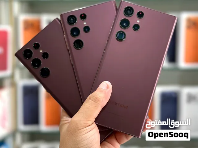 عرض خاص : Samsung S22 ultra 512gb بالذاكرة العملاقة هواتف نظيفة جدا بحالة الوكالة مع ضمان و ملحقات
