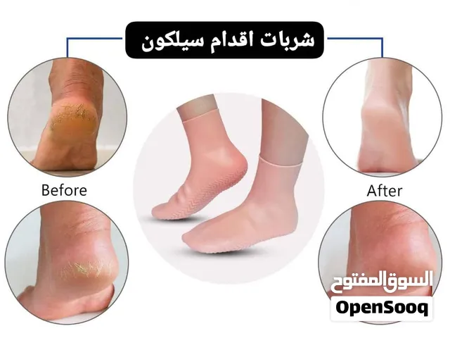 *شربات السلكون مع طبي كامل لتشققات  القدم*   *- سيليكون طبي* *- مناسب للجنسين*   *زوج من س
