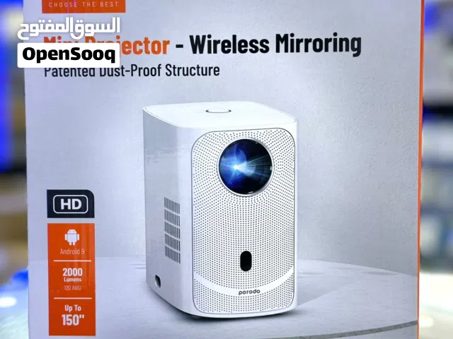 Porodo mini projector-wiresless mirroring 150 inch